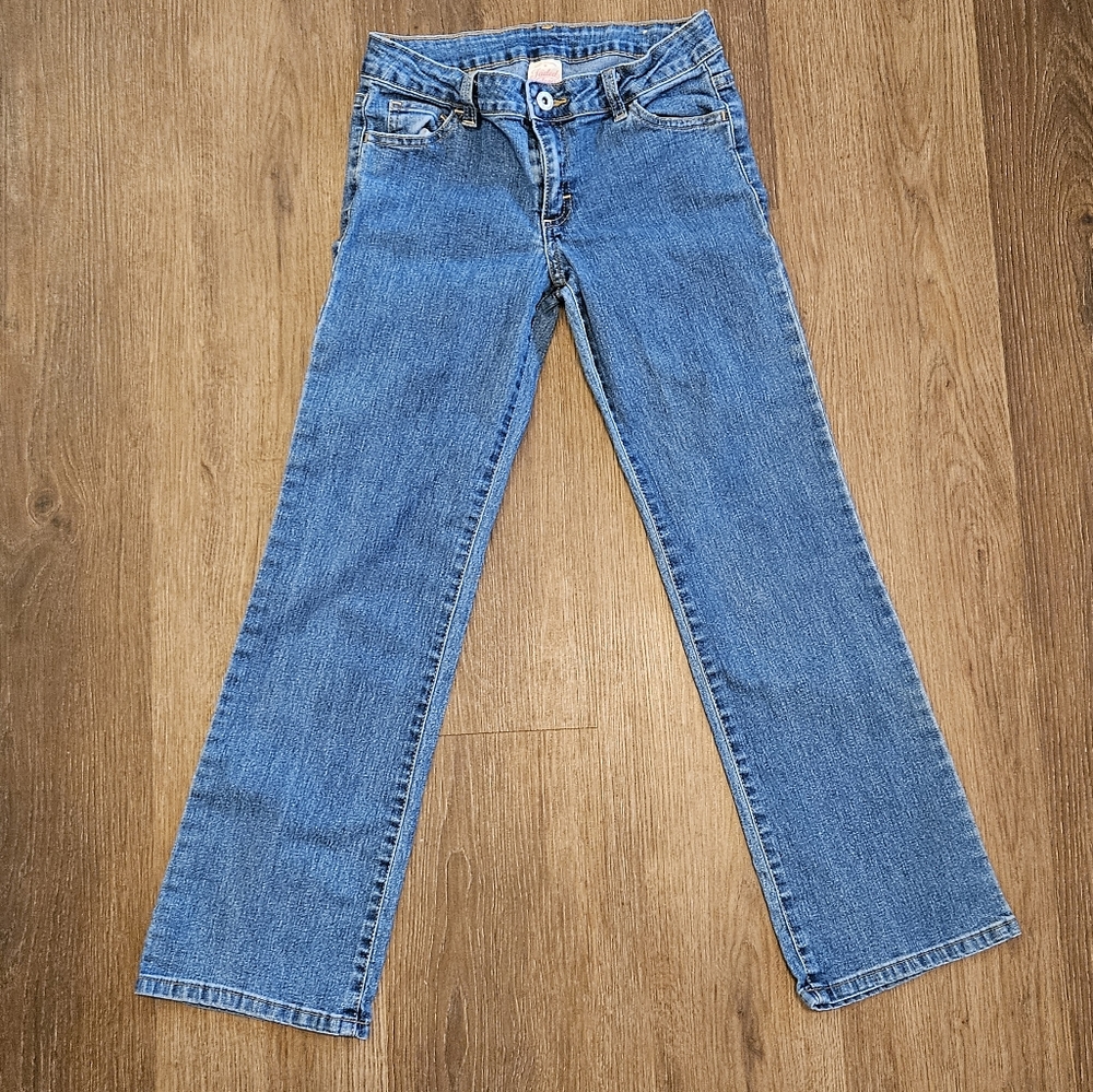 Girl's Size 10 Faded Glory Blue Jeans Medium Blue Color - Picture 2 of 11